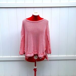 Umgee Orange and White Patterned Top